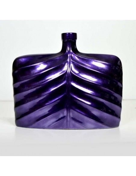 JARRON MORADO FORMA DE HOJA 26x30