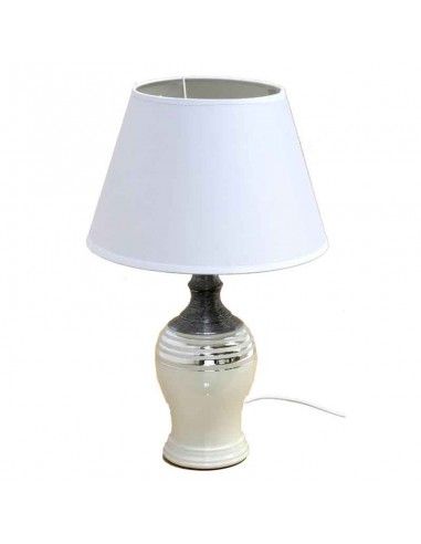 LAMPARA SOBREMESA CERAMICA BLANCO 43x30