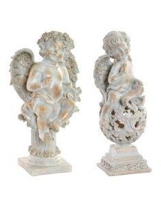 FIGURA DE ANGEL GRIS - ORO 35x19.5
