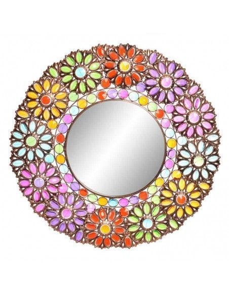 ESPEJO ETNICO MULTICOLOR 64x64