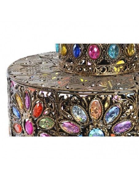 COLGANTE DE TECHO METAL Y VIDRIO MULTICOLOR 29x35