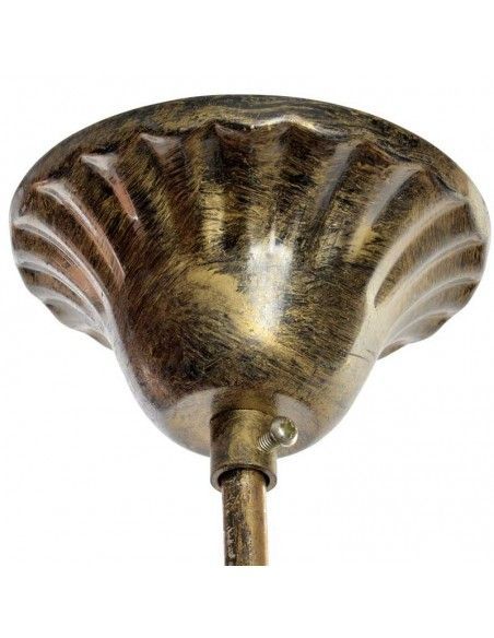 COLGANTE DE TECHO METAL Y VIDRIO MULTICOLOR 29x35