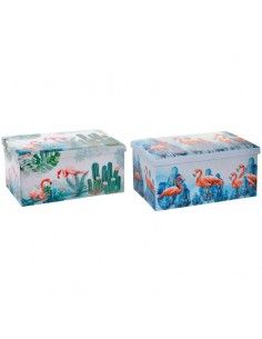 CAJA-PU FLAMENCO TROPICAL 36.5x79
