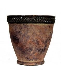 CUBREMACETA VINTAGE MARRON TRES MEDIDAS