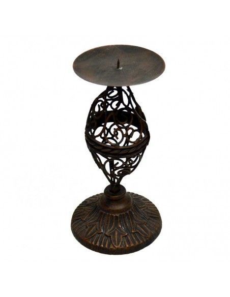 PORTAVELA FORJA MARRON VINTAGE 28x14