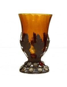 PORTAVELAS VINTAGE MARRON - AMBAR