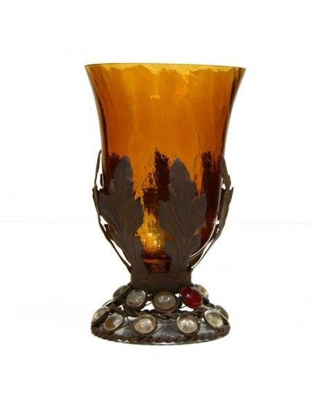 PORTAVELAS VINTAGE MARRON - AMBAR