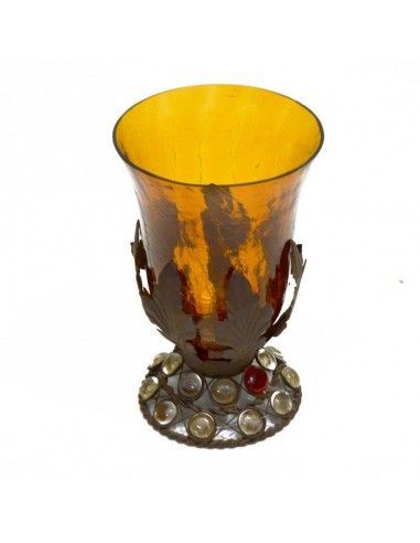 PORTAVELAS VINTAGE MARRON - AMBAR