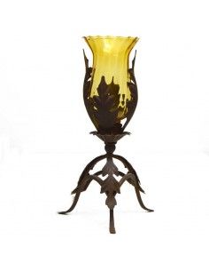PORTAVELAS VINTAGE MARRON - AMBAR