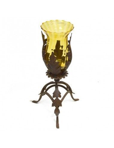 PORTAVELAS VINTAGE MARRON - AMBAR