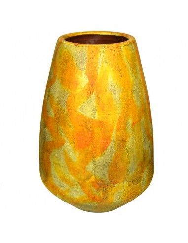 JARRON TERRACOTA AMARILLO ENVEJECIDO