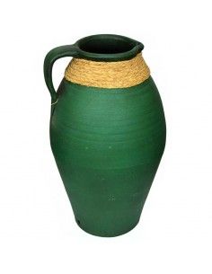 JARRON DE CERAMICA VERDE ESPARTO 2
