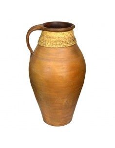 JARRON DE CERAMICA VERDE ESPARTO 2
