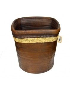 MACETERO DE CERAMICA Y ESPARTO 40x39