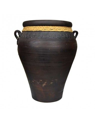 TINAJA GRANDE DE CERAMICA Y ESPARTO