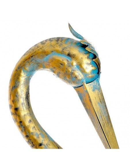 FIGURA GARZA BLANCA METAL106x34