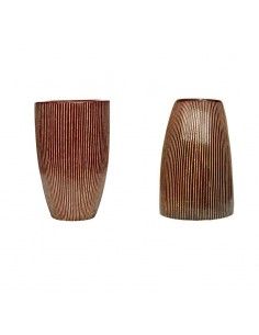 JARRON DE CERAMICA MARRON - BEIGE