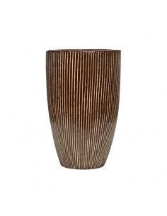 JARRON DE CERAMICA MARRON - BEIGE 2
