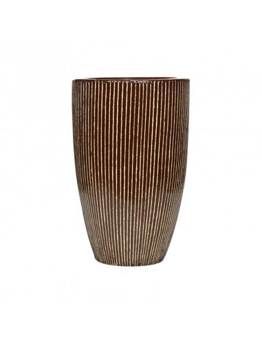 JARRON DE CERAMICA MARRON - BEIGE