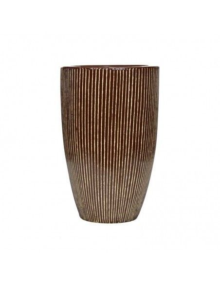 JARRON DE CERAMICA MARRON - BEIGE