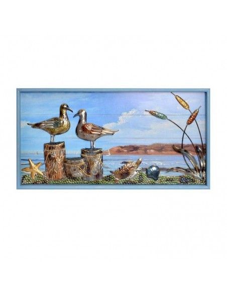 CUADRO DECORATIVO PARED PAJAROS 50x95