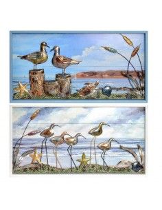 CUADRO DECORATIVO PARED PAJAROS 50x95