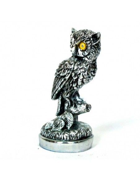 FIGURA BUHO PLATEADO