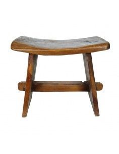 BANQUETA CHICA DE MADERA DE TECA 58x65 2