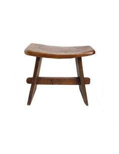 BANQUETA CHICA DE MADERA DE TECA 58x65