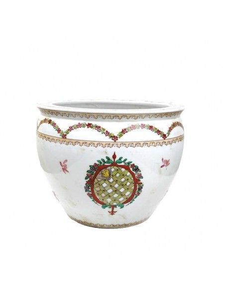 CUBREMACETA DE PORCELANA BLANCO 36x29
