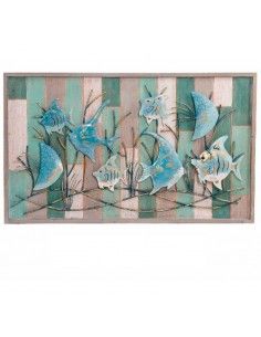 DECORATIVO PARED METAL DE PECES 60x100