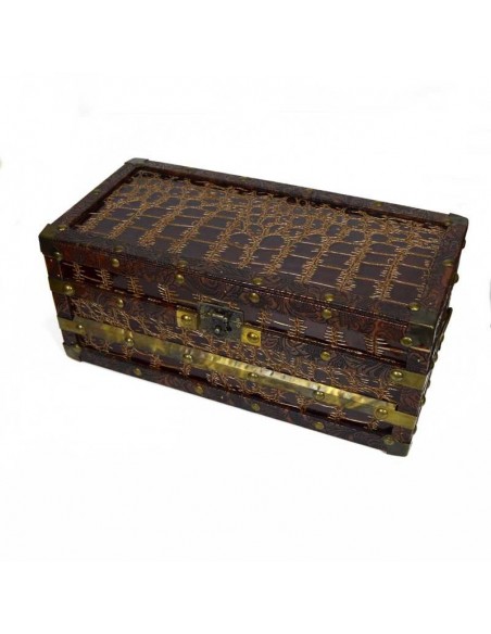 SET DE TRES CAJAS MARRON - ORO