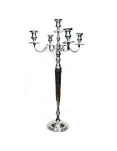 CANDELABRO DE PIE PLATEADO