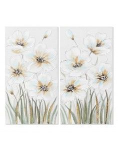 CUADRO FLOR SET DE DOS 80x40