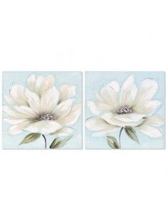 CUADRO FLOR SET DE DOS 50x50