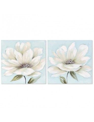 CUADRO FLOR SET DE DOS 50x50