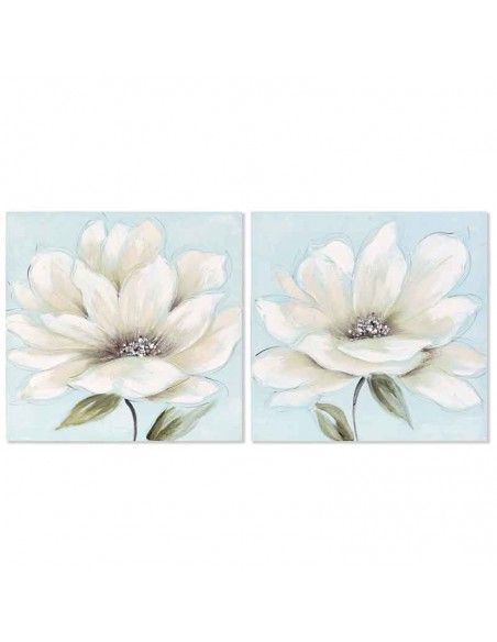 CUADRO FLOR SET DE DOS 50x50