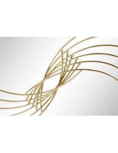 ESPEJO ORO ONDAS 50X50 2