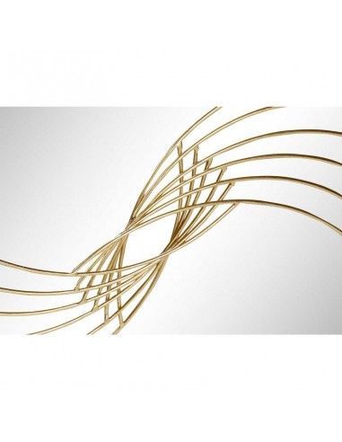 ESPEJO ORO ONDAS 50X50
