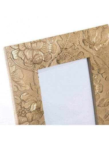PORTAFOTO DORADO FLOR 10x15 o 15x20