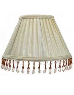 PANTALLA CONICA PLISADA BEIGE E27 15x25