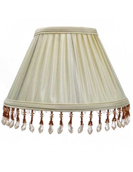 PANTALLA CONICA PLISADA BEIGE E27 15x25