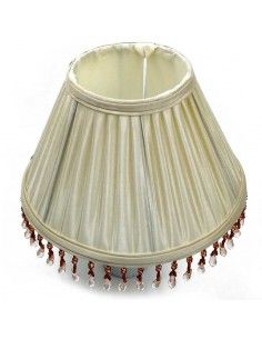 PANTALLA CONICA PLISADA BEIGE E27 15x25 2