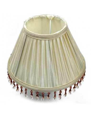 PANTALLA CONICA PLISADA BEIGE E27 15x25