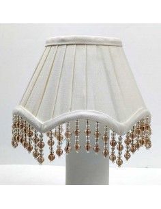 PANTALLA CONICA PLISADA BEIGE E14 12x18