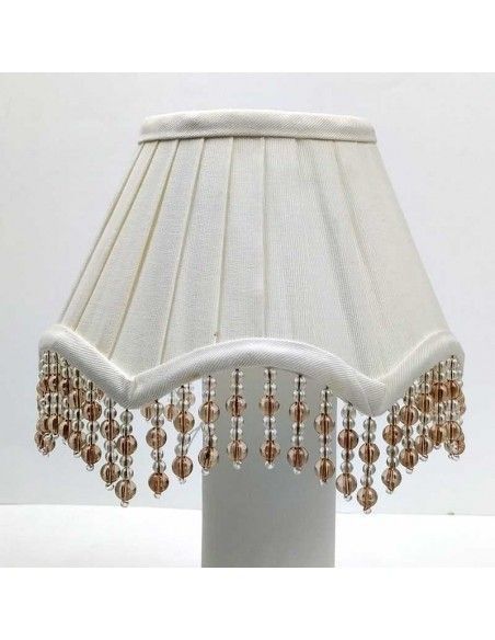 PANTALLA CONICA PLISADA BEIGE E14 12x18