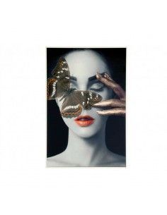 CUADRO MUJER CON MARIPOSA  90x60