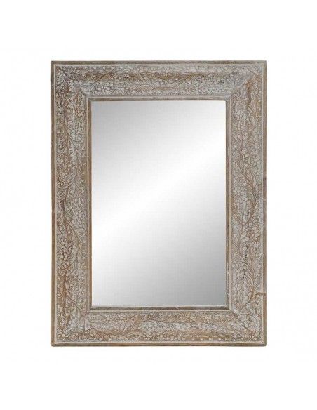 ESPEJO BLANCO DECAPE FLORAL 60x45