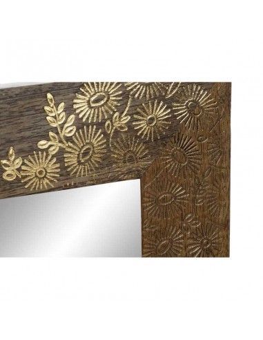 ESPEJO FLOR DORADO 50x40
