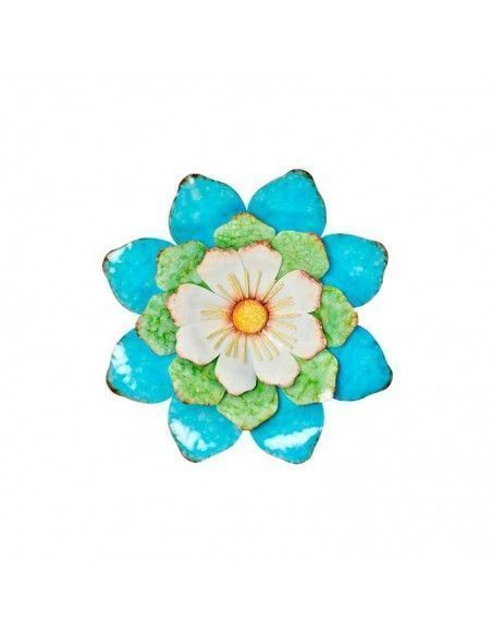 DECORATIVO PARED FLOR AZUL 49.5x49.5